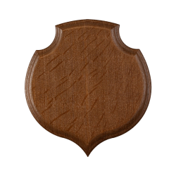 Écusson Cœur en chêne massif français – Grand 24×22 cm | Trophée de chasse