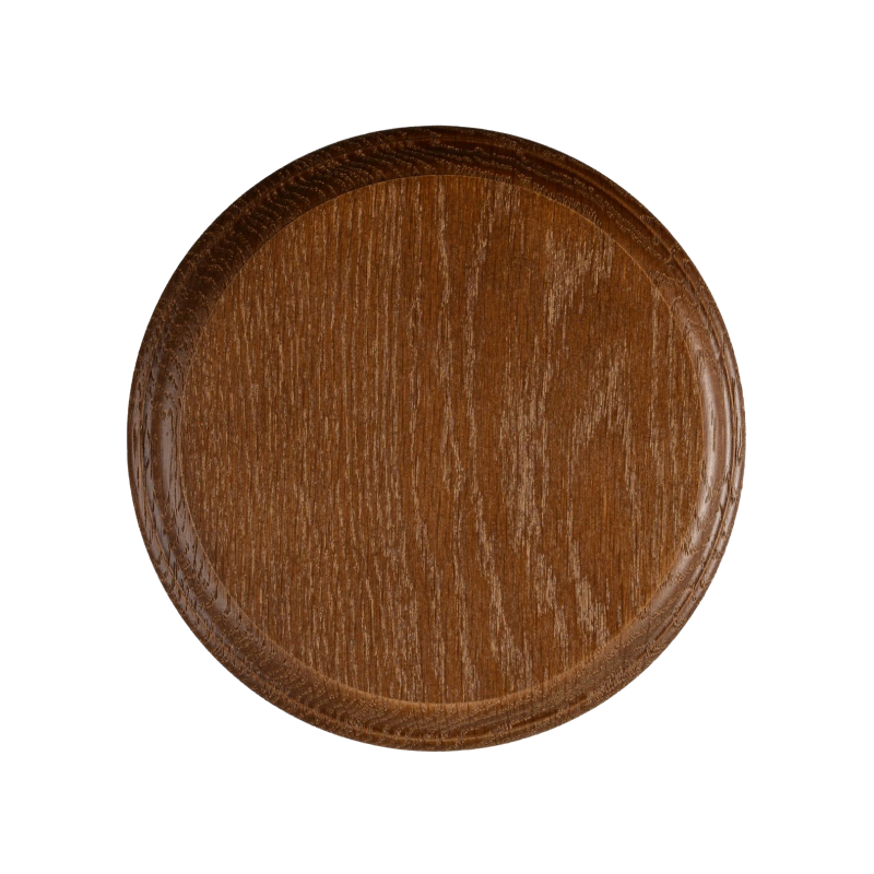 Écusson rond en chêne massif français – Ø 16 cm | Petites défenses
